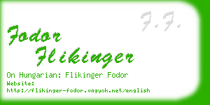 fodor flikinger business card